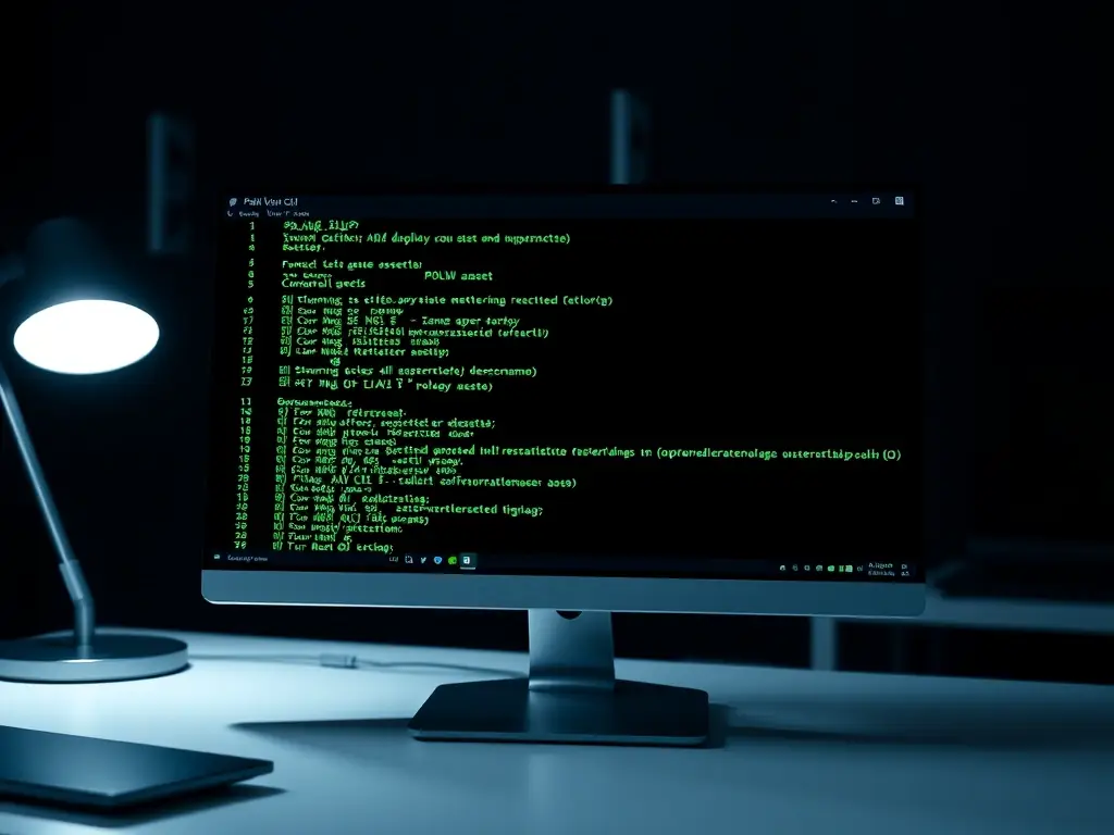 An image of a command-line interface showing the POLW CLI tool in action, highlighting its utility for managing and deploying game assets.